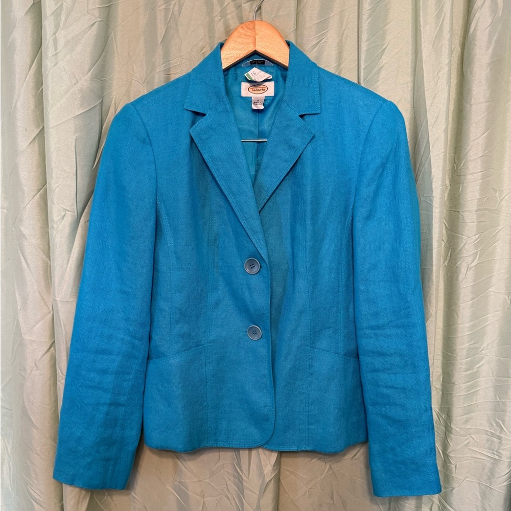 Irish Linen 2 Button Fully Lined Blazer Size 4